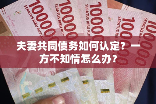 北京夫妻共同债务如何认定？一方不知情怎么办？