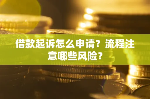 北京借款起诉怎么申请？流程注意哪些风险？